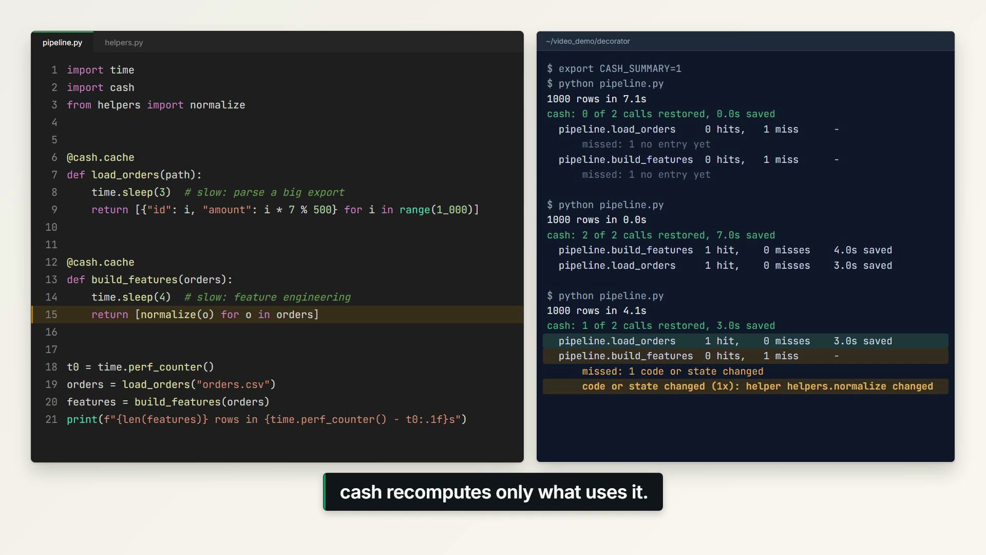 Play the 30-second video of @cash.cache in a script