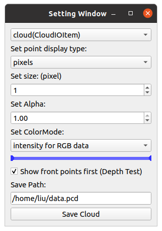 Cloud Viewer Settings