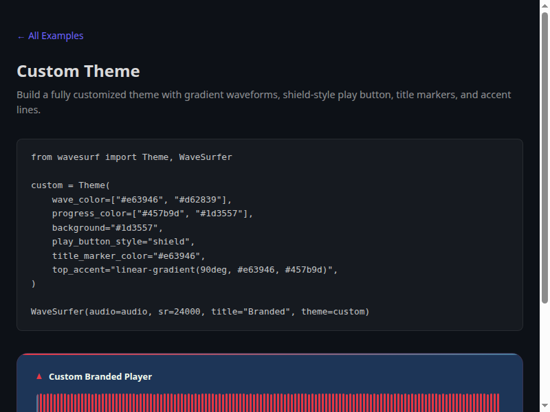 Custom Theme