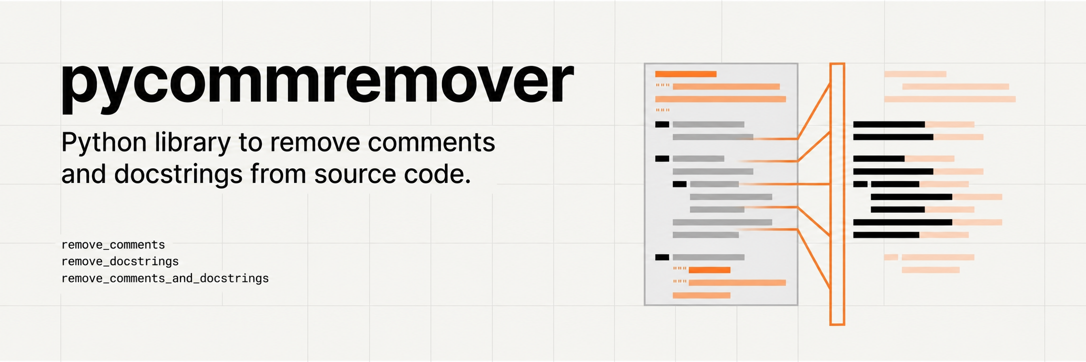 pycommremover — Python library to remove comments and docstrings from source code