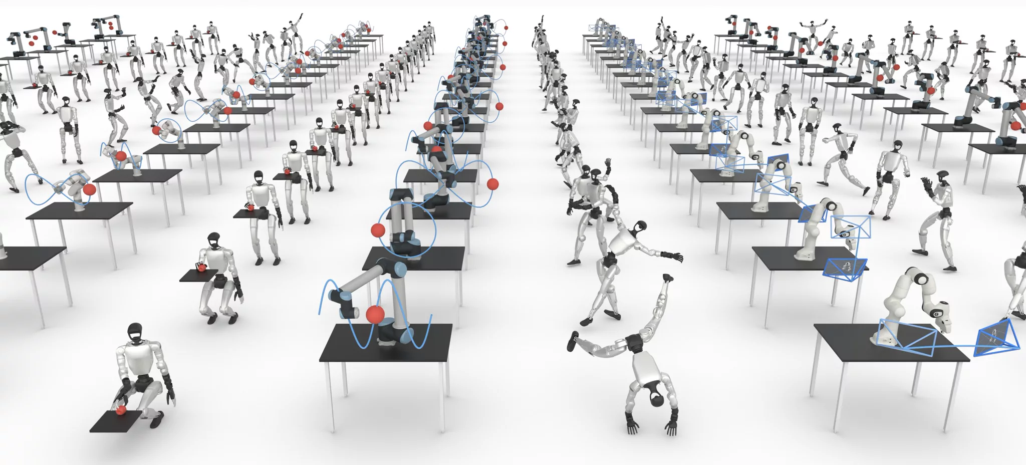 Thousands of robots solving in parallel