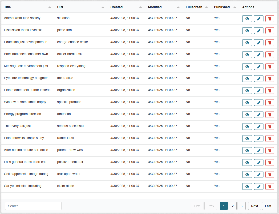 list screenshot