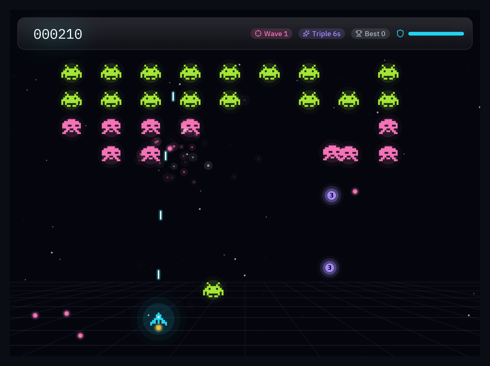 The Neon Invaders game