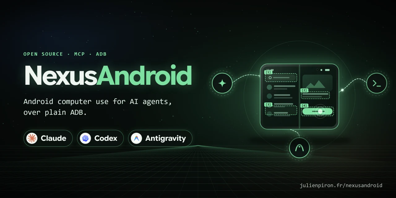 NexusAndroid: Android computer use for AI agents, over plain ADB. Works with Claude, Codex and Antigravity.
