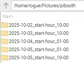 Pibooth image folders, when using this plugin