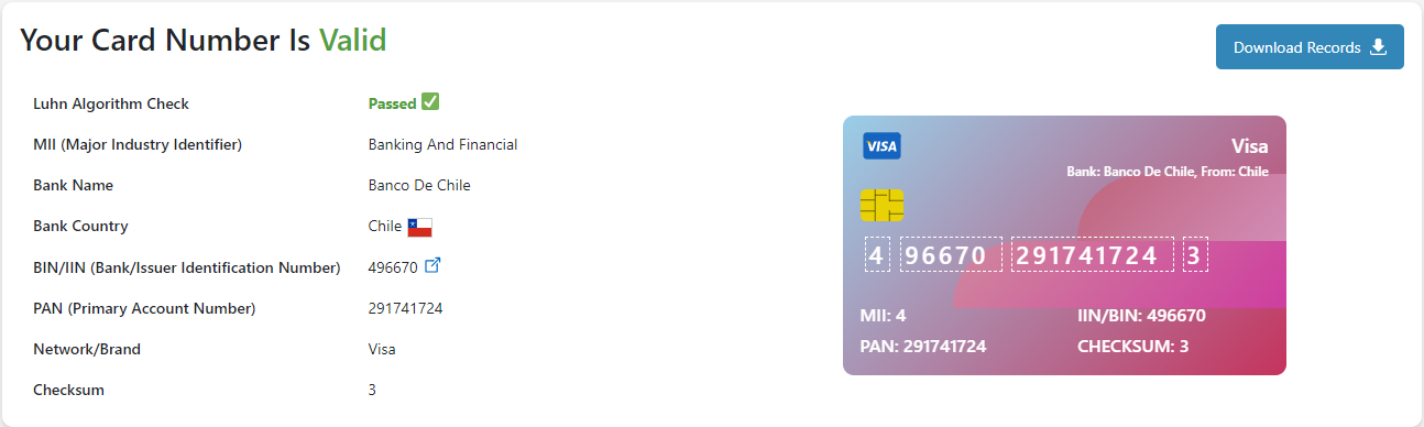 credit card Verification