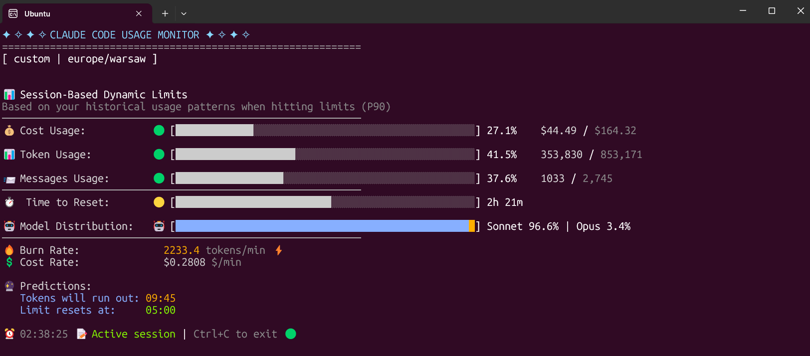 Claude Monitor Screenshot