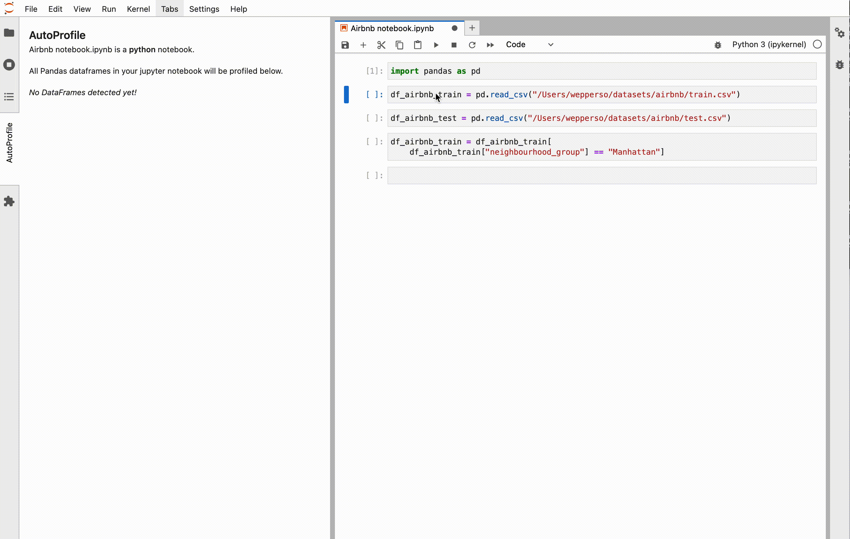 demo of Autoprofiler