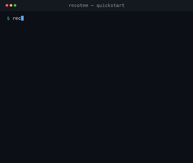 recotem quickstart — train a model, serve it, get recommendations over HTTP