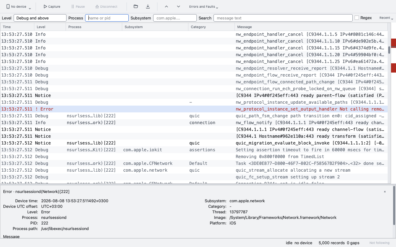 The same window on macOS, drawn in the system font, with no menu bar inside it because macOS puts one in the screen menu instead