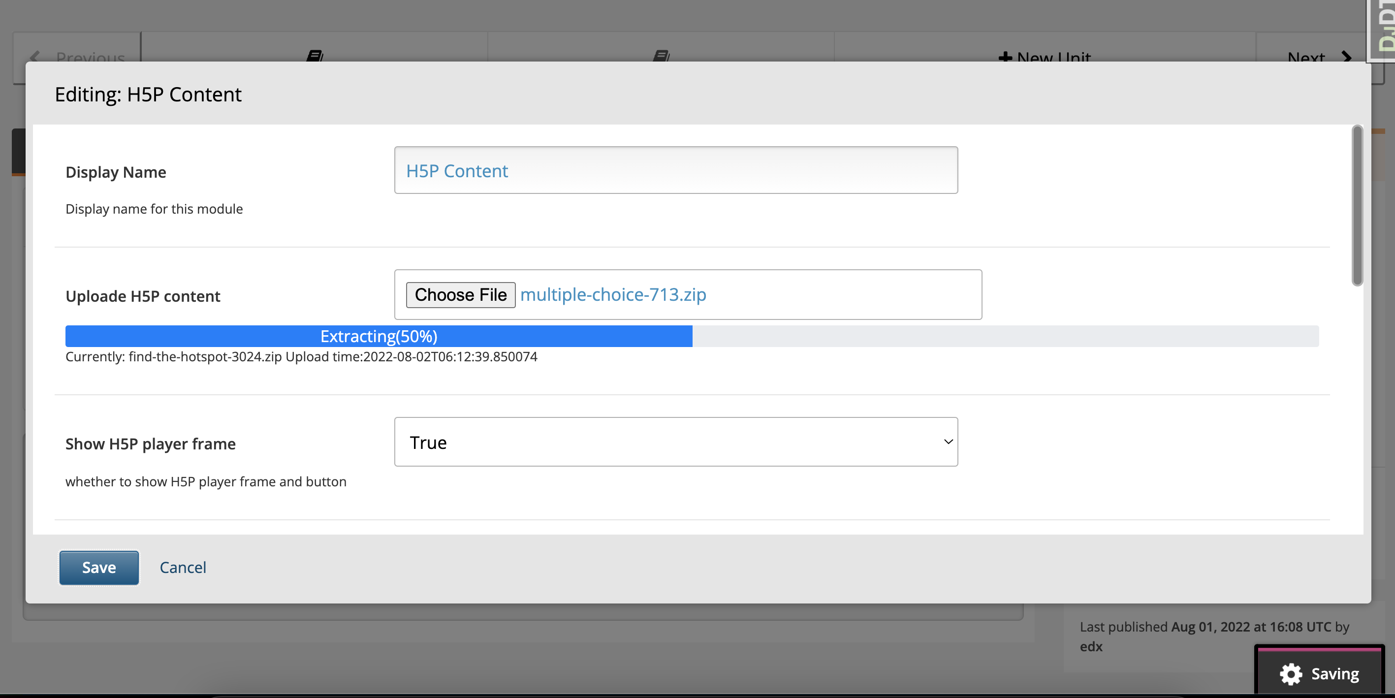 Upload and configure H5P content in Studio