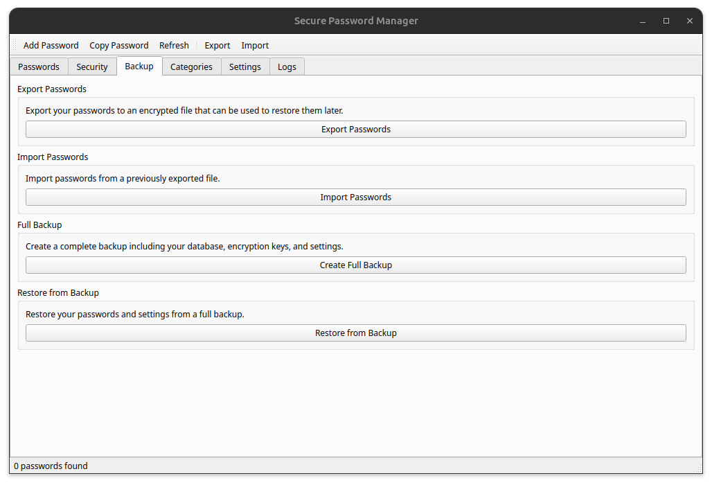 Backup Options