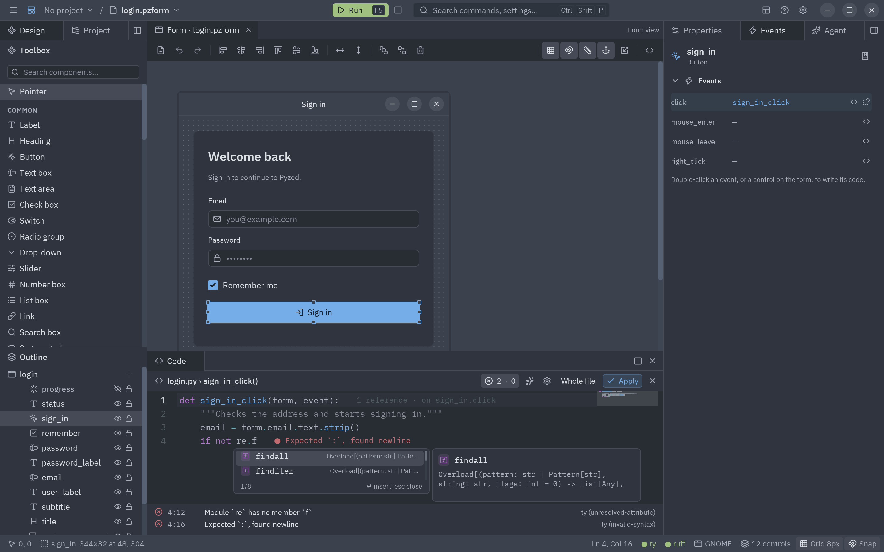 Autocompletado en el editor de código