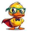 A rubber duckie coding nerd