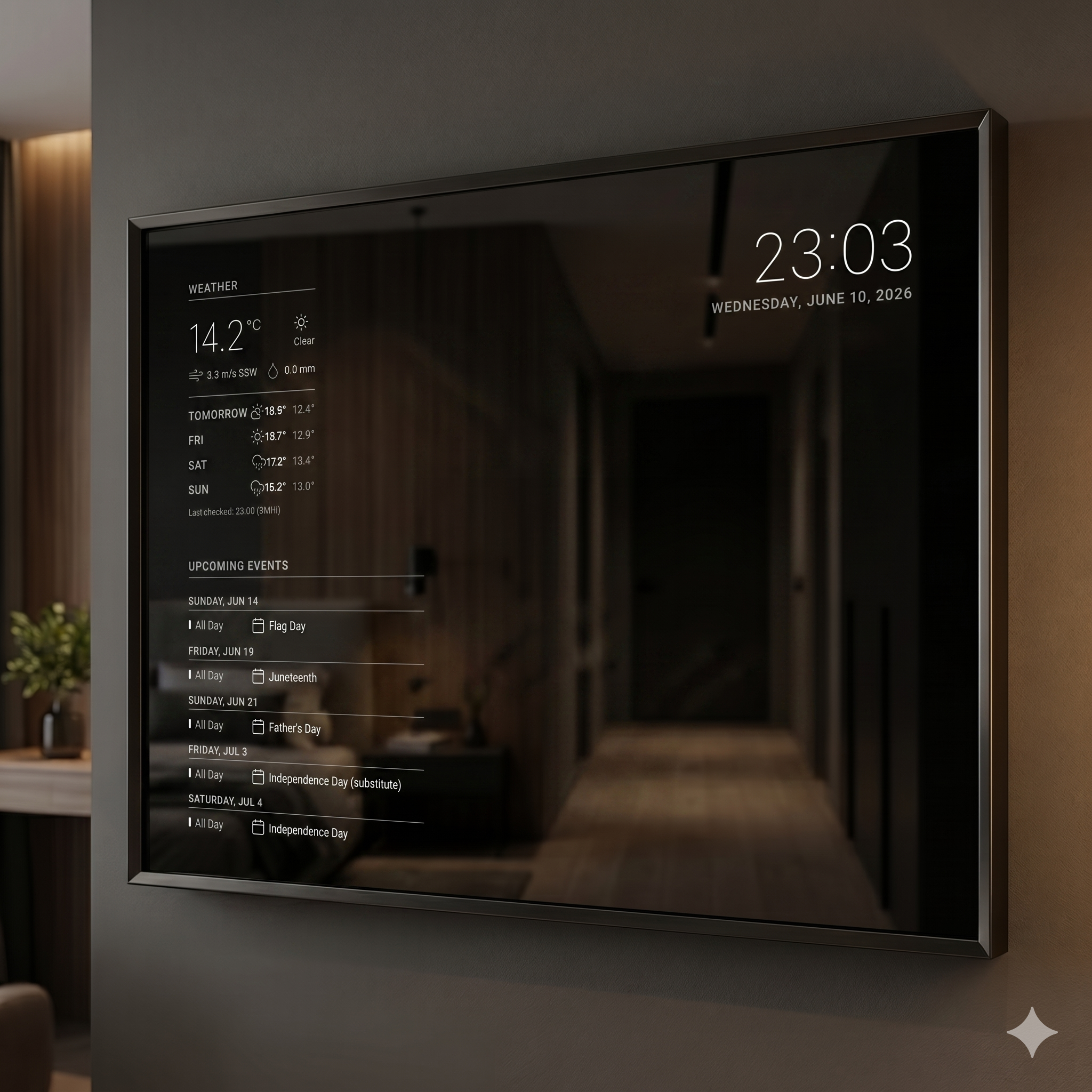 MirrorDash Ambient Smart Display Preview