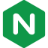 nginx logo, white letter N with green background