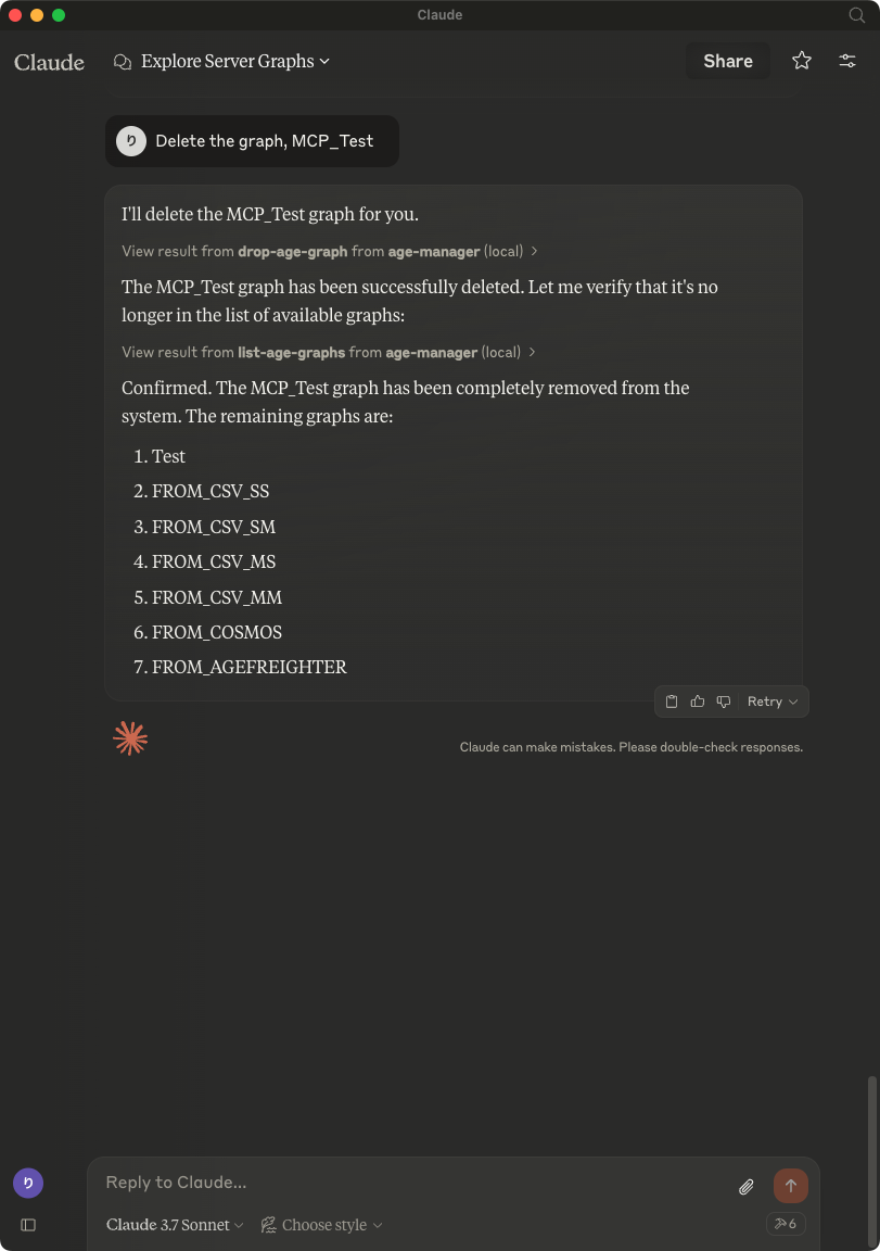 Delete the graph, MCP_Test