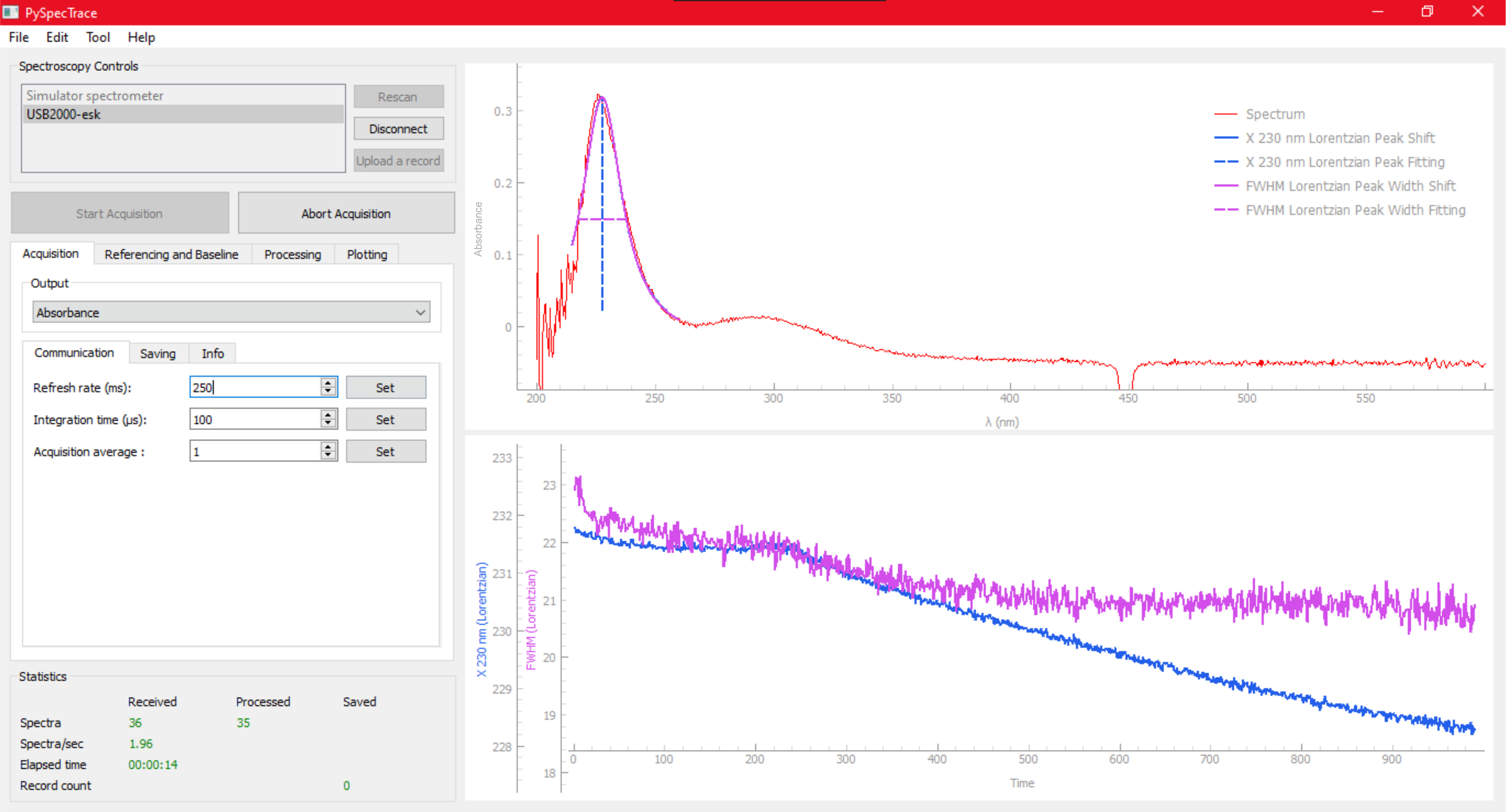 PySpecTrace Application