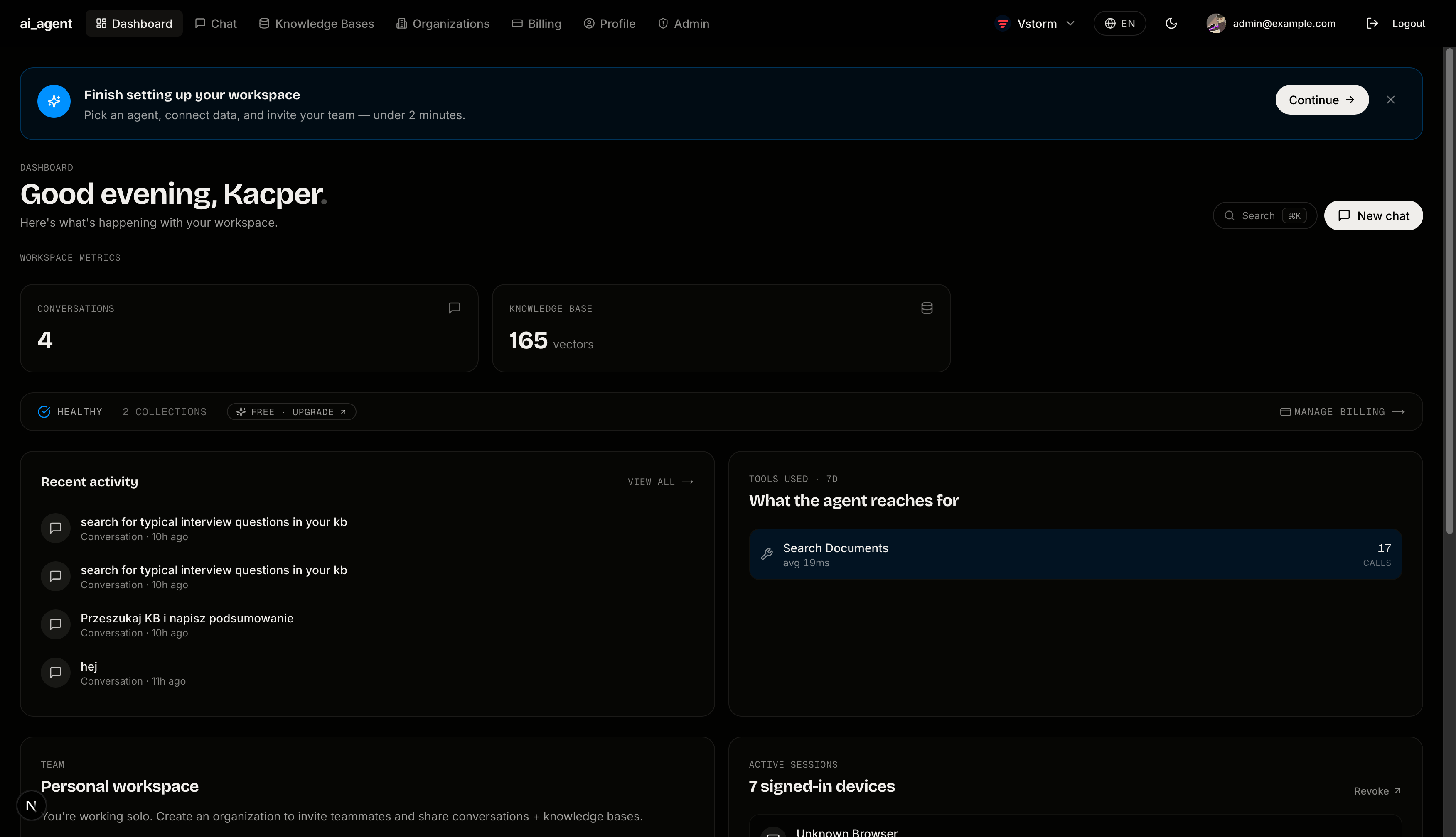Dashboard Dark