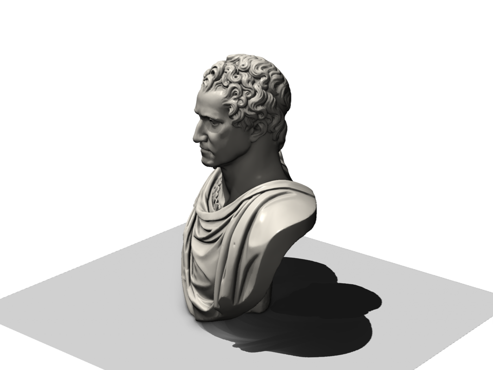 Marble bust with depth peeling, SSAO, shadows and SSAA
