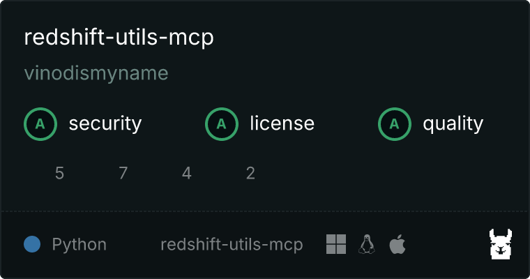 redshift-utils-mcp MCP server
