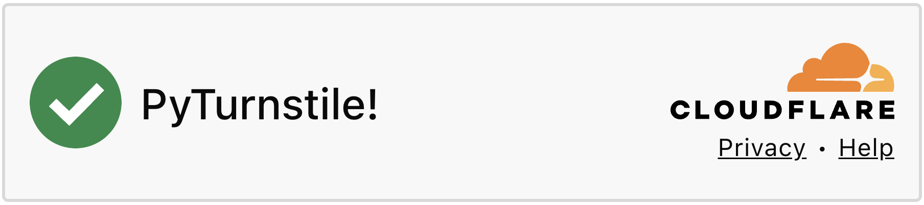 Cloudflare Turnstile widget