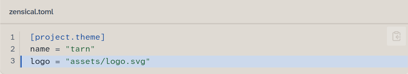 Code block, light