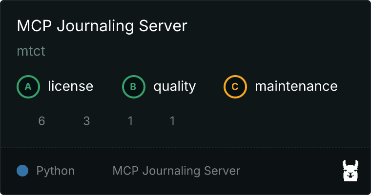 Journaling Server MCP server