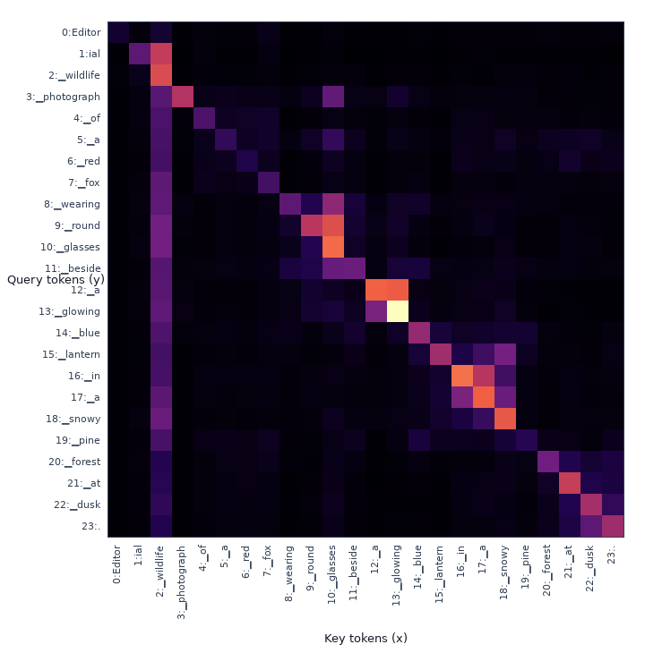 Token-to-token matrix