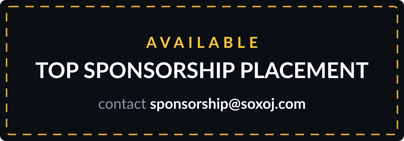 Top sponsorship slot