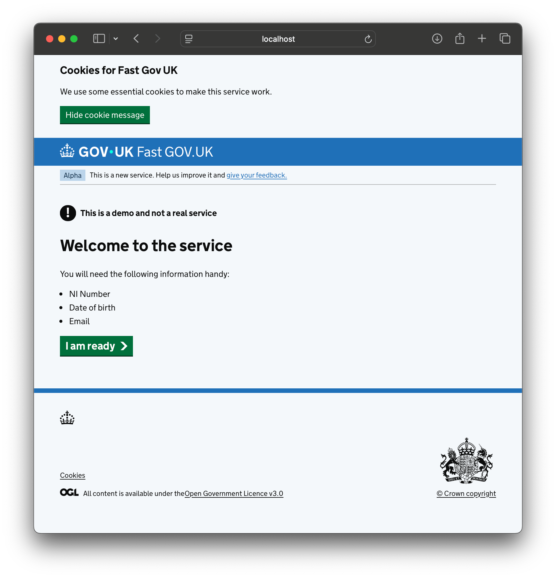 Screenshot of the simple example