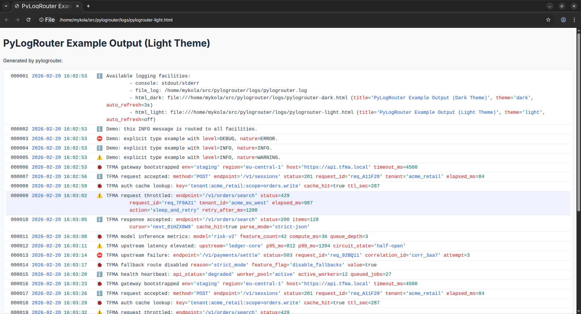 HTML light theme