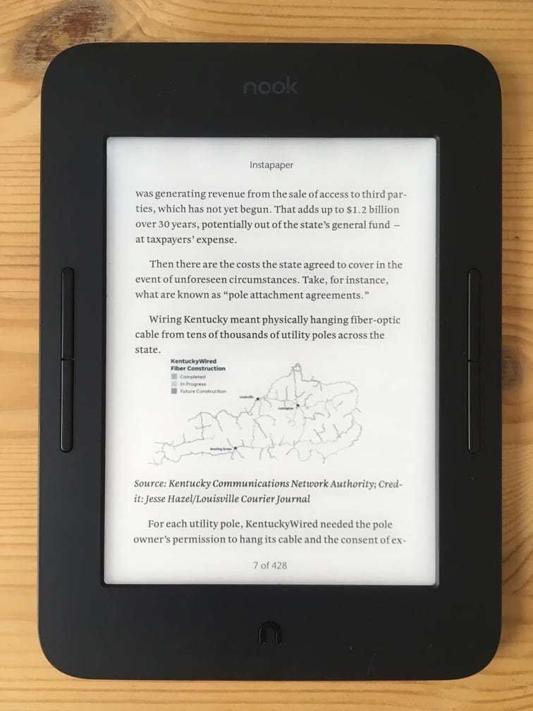 Preview of a Portable Wisdom-generated ebook on an ereader
