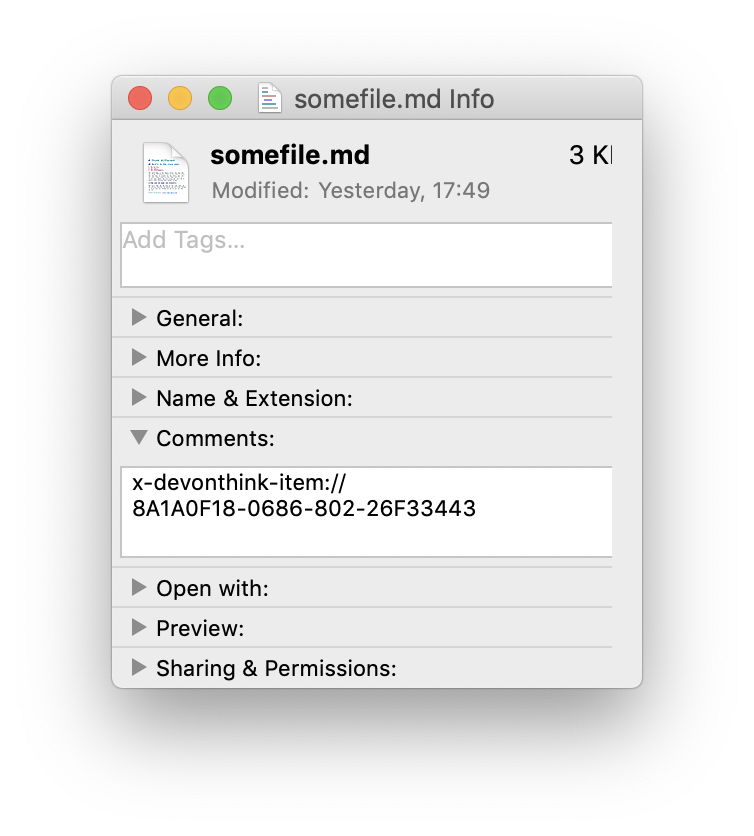 Screenshot of a Finder info dialog.