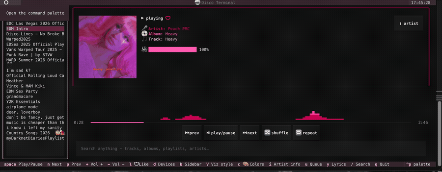Cycling visualizer styles