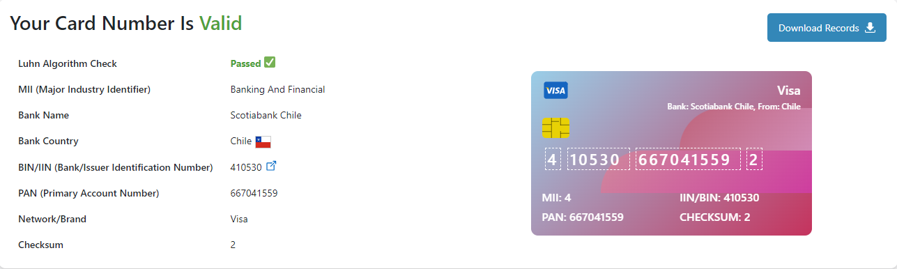 credit card Verification