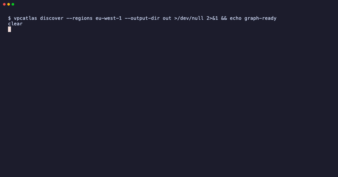 Recording of vpcatlas diagram drawing the Lucidchart diagrams again from a saved graph file, with no AWS calls