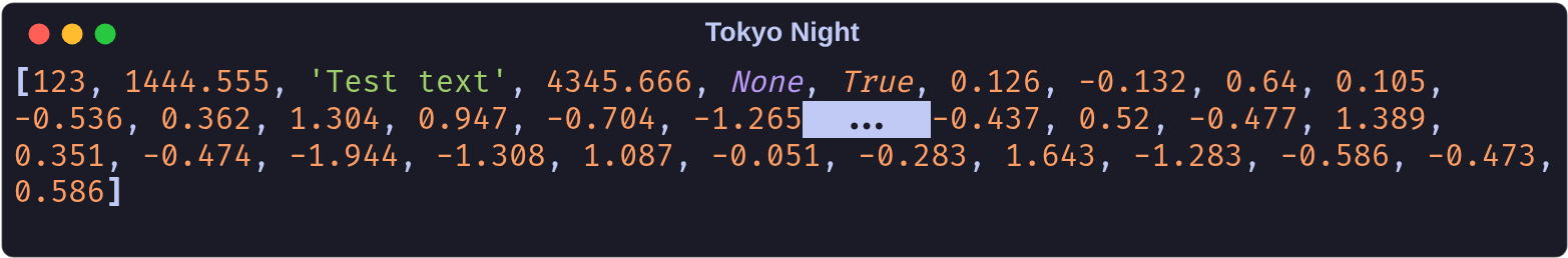 A sequence in the Tokyo Night theme