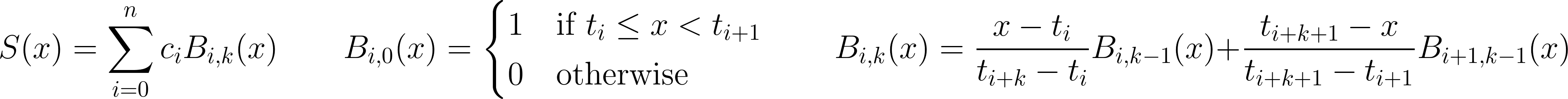 B-spline Formula