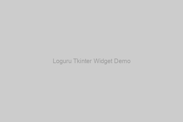 Loguru Tkinter Widget Demo