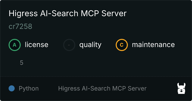 Higress AI-Search Server MCP server