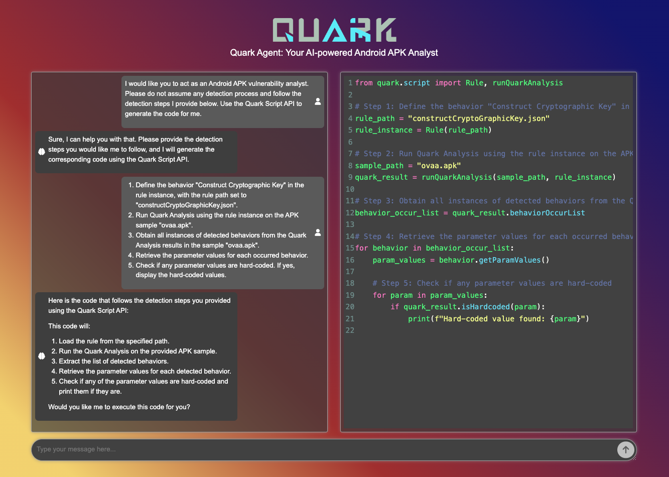 quark agent demo