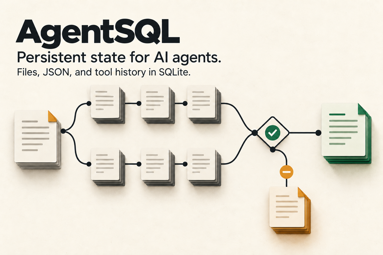 Two agents prepare work from versioned inputs. A stale proposal is rejected, then recomputed and accepted.
