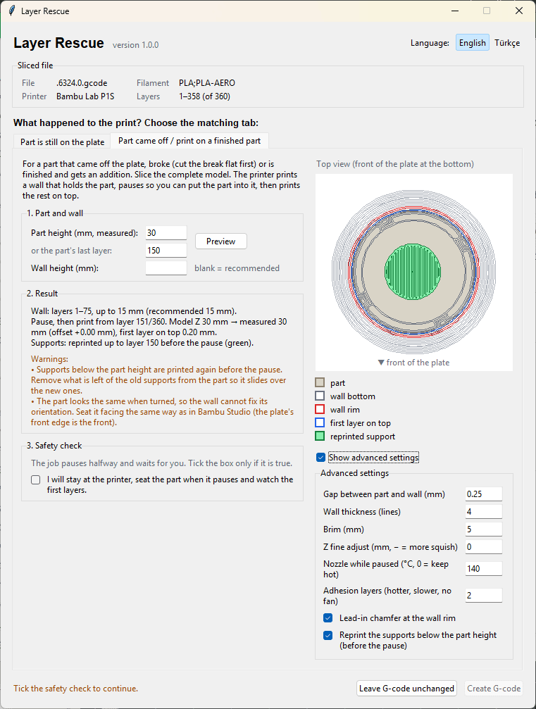 The insert tab after pressing Preview