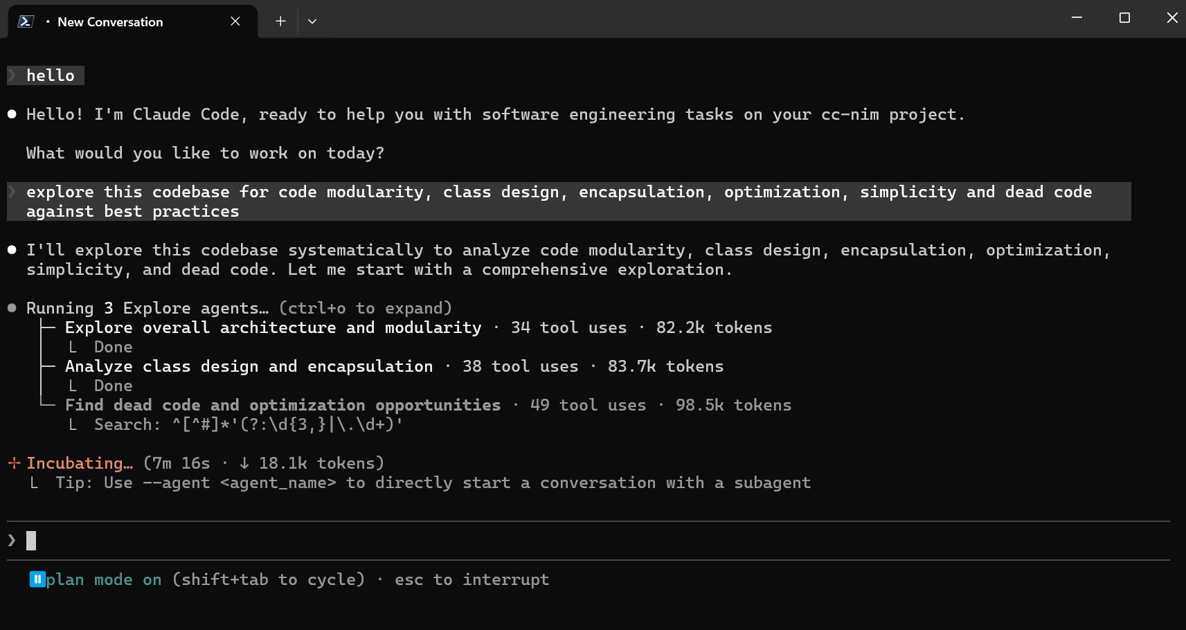 Claude Code running through the My Claude Code local proxy, with the routing dashboard alongside