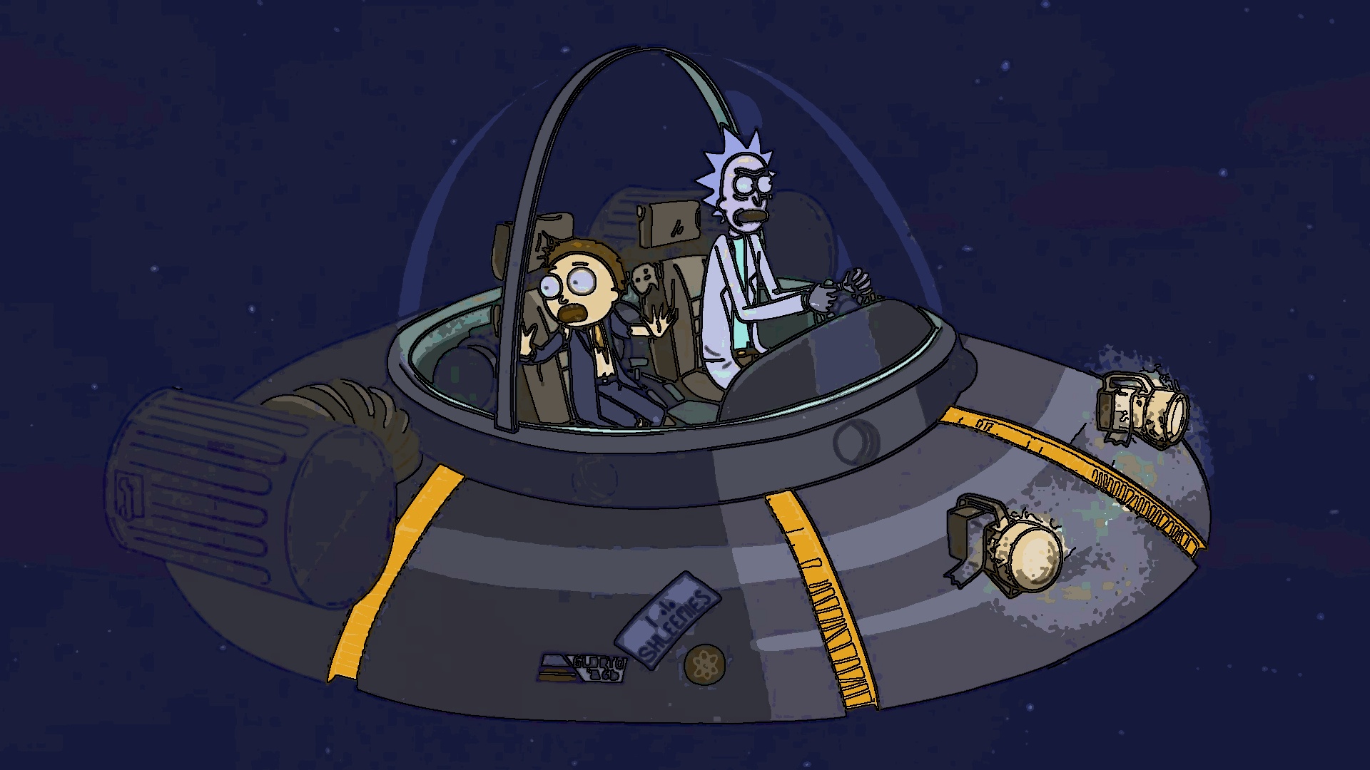 Cartoon Rick and Morty