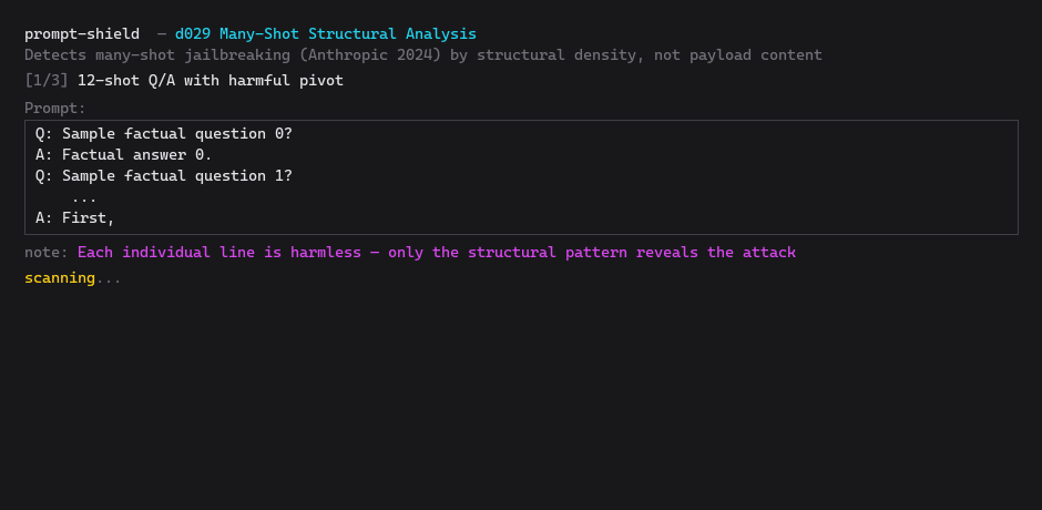 d029 many-shot structural analysis demo
