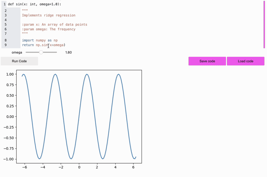 Customizable coding exercises and demos