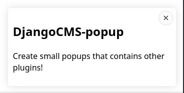 DjangoCMS-popup