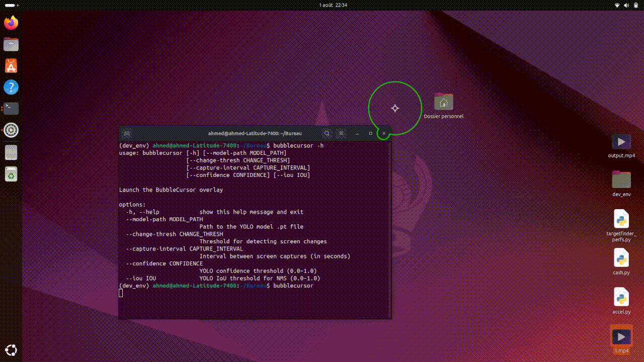 Bubble Cursor - Linux